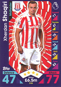 Xherdan Shaqiri Stoke City 2016/17 Topps Match Attax #246